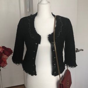 Black Tweed Blazer